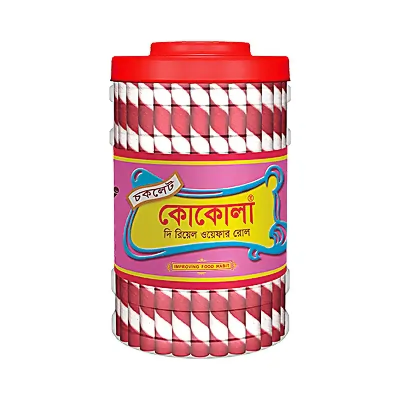 Cocola Chocolate Wafer Roll Jar